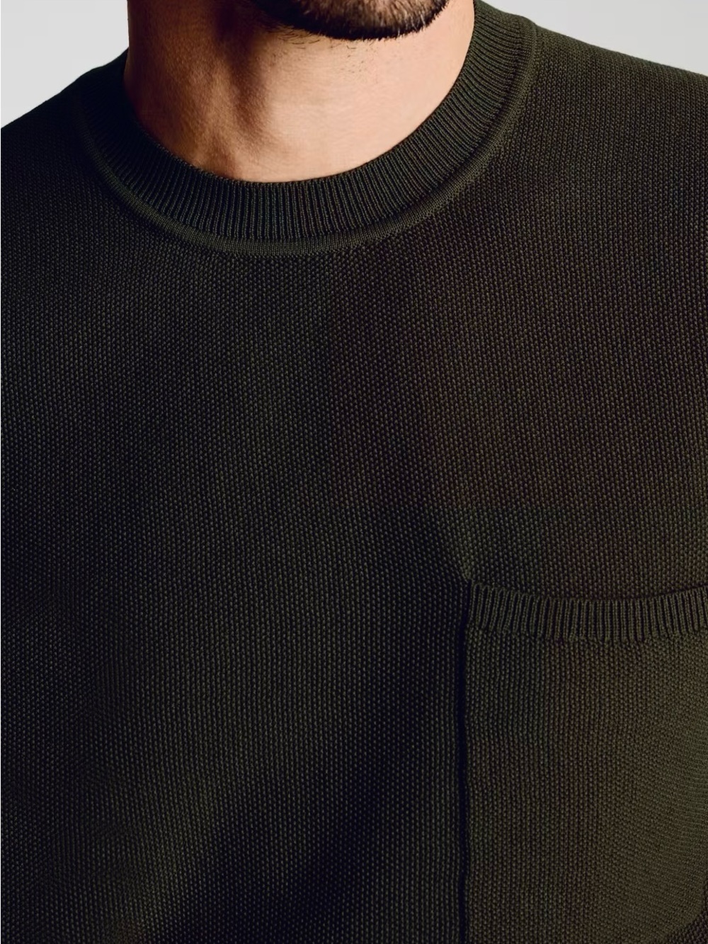BONOBOS short sleeve sweater pocket tee in black